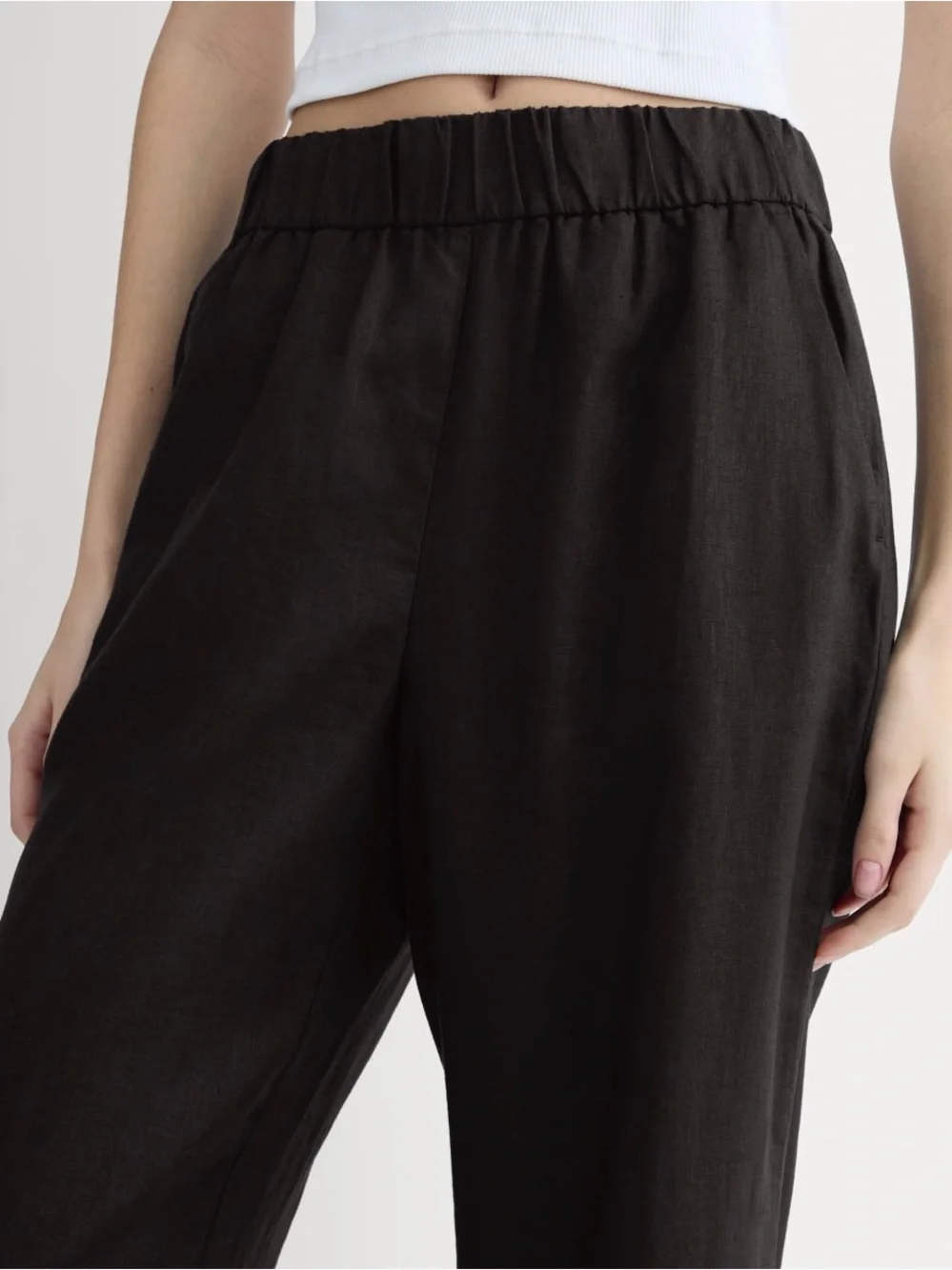 ✨ Everlane Breathable European Linen Pull-On Pants • Size M • Black (NWT)